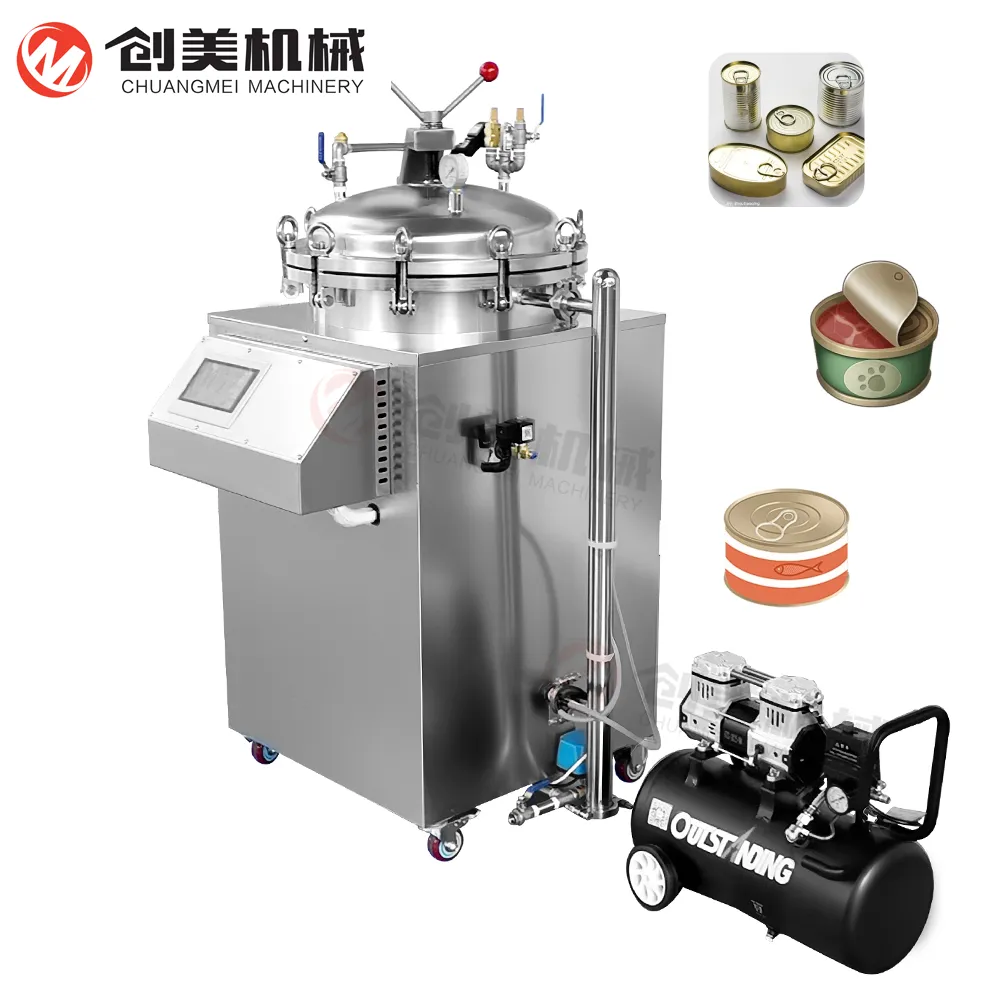 Back Pressure Esterilizador Indústria Alimentar Tinplate Latas Flexível Embalado Alimentos - Esterilizador - foodmachtech